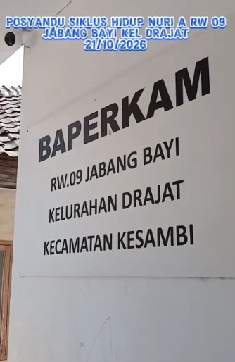 Dokumentasi Kegiatan Posyandu siklus hidup Nuri A RW 09 Jabang Bayi